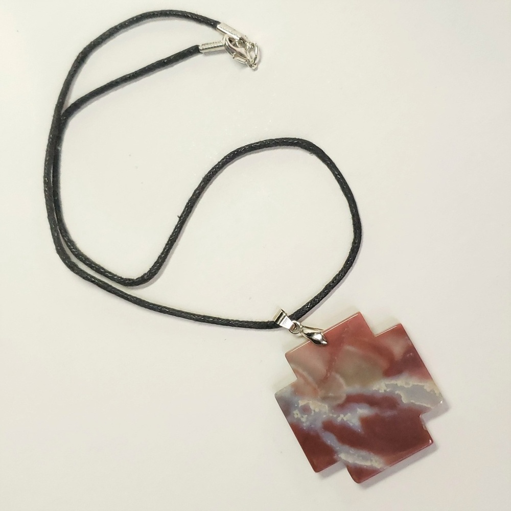 Brecciated Red Jasper Pendant Necklace